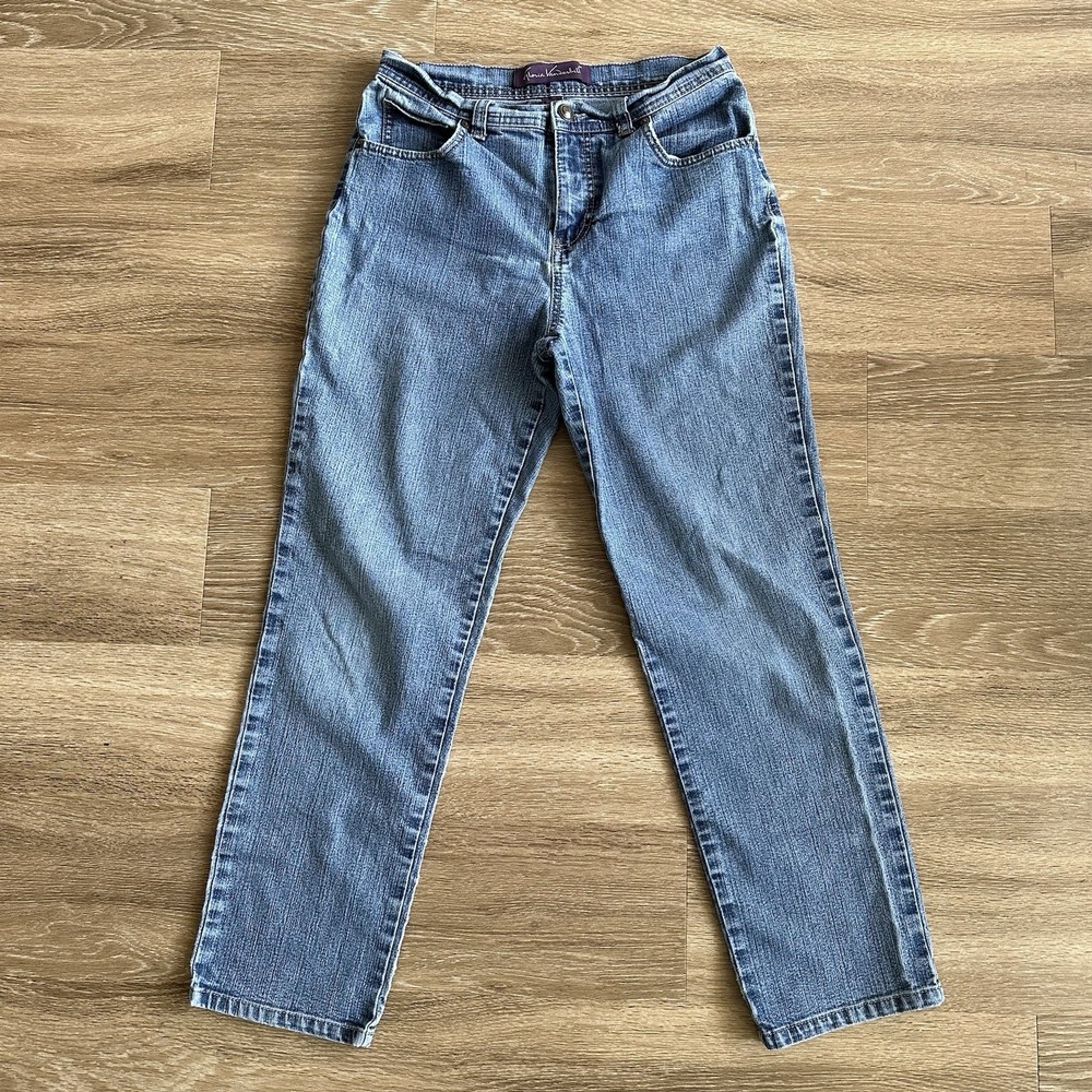 Gloria Vanderbilt Straight Leg Denim Jeans Blue Women's 8